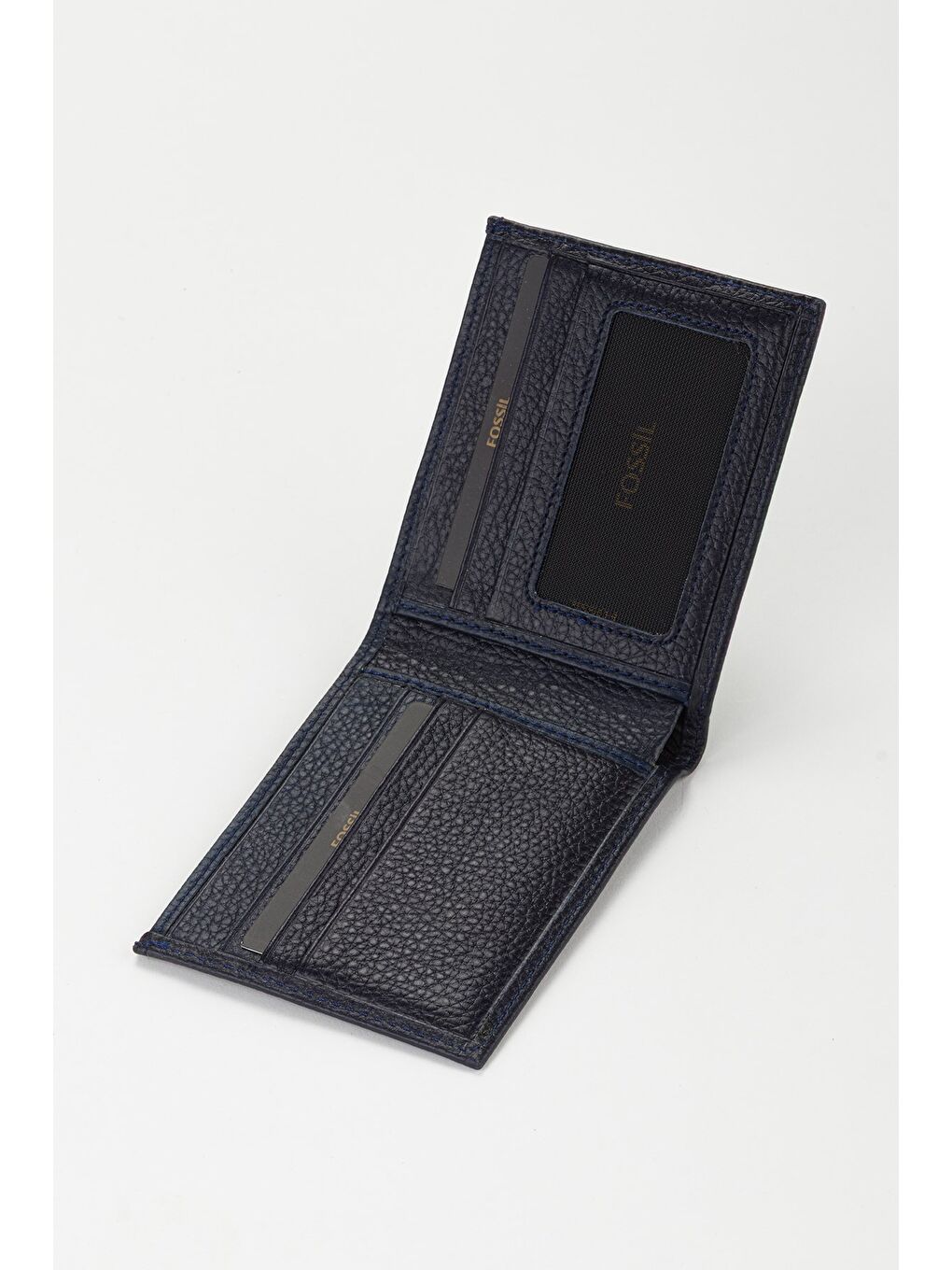 Lacivert Kutulu Hakiki Deri Ekstra Basic Yatay Erkek El Portföyü Cüzdan-2