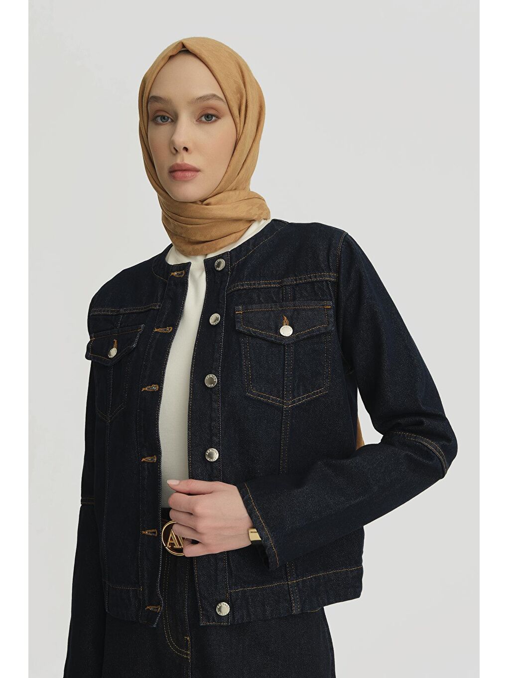 Dikiş Detaylı Ceket 25Yd9118 Koyu Lacivert