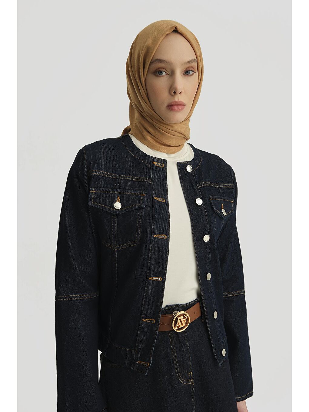 Dikiş Detaylı Ceket 25Yd9118 Koyu Lacivert-2