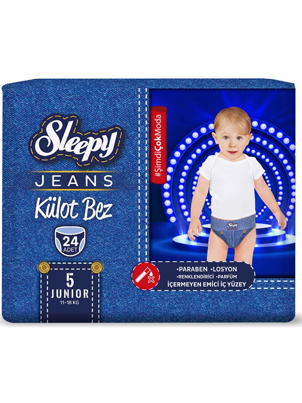 Süper ikili Fırsat Paketi(Jeans Külot Bez 5 Numara 24 Adet + Mayo Külot Bez 5 Numara 17 Adet)-1