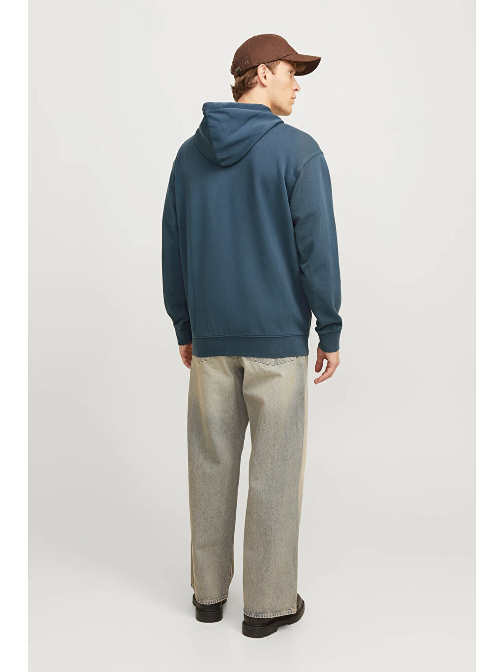 İndigo Essentials Jjecharge Pamuklu Oversize Fit Kapüşonlu Sweat 12268272-5