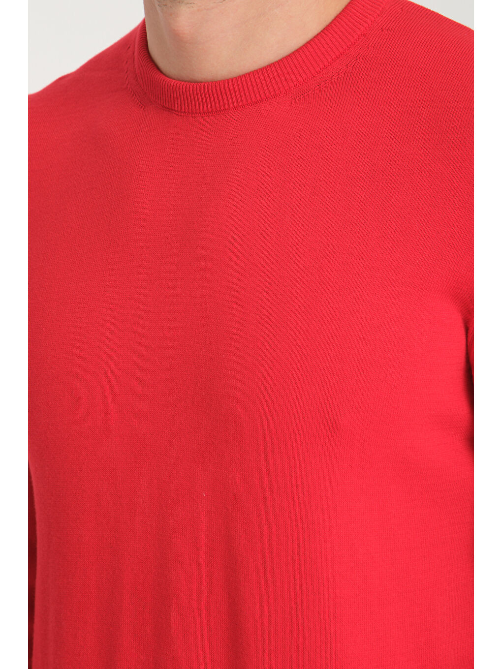 Kırmızı Bisiklet Yaka Erkek Kazak 1001-2