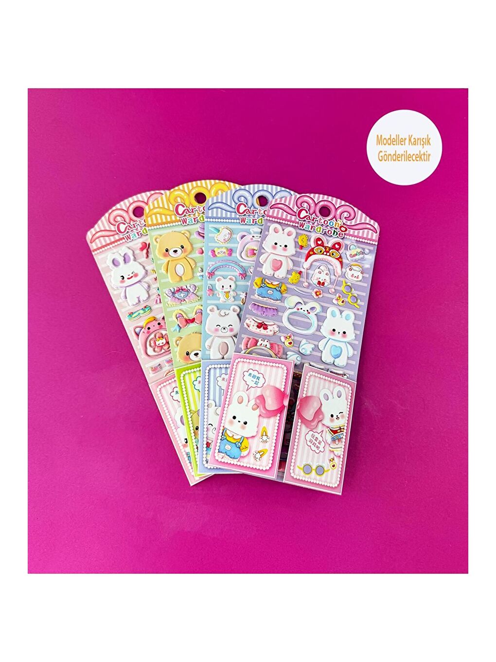 BAM HEDİYELİK EŞYA Sevimli Pofuduk Giydirme Sticker
