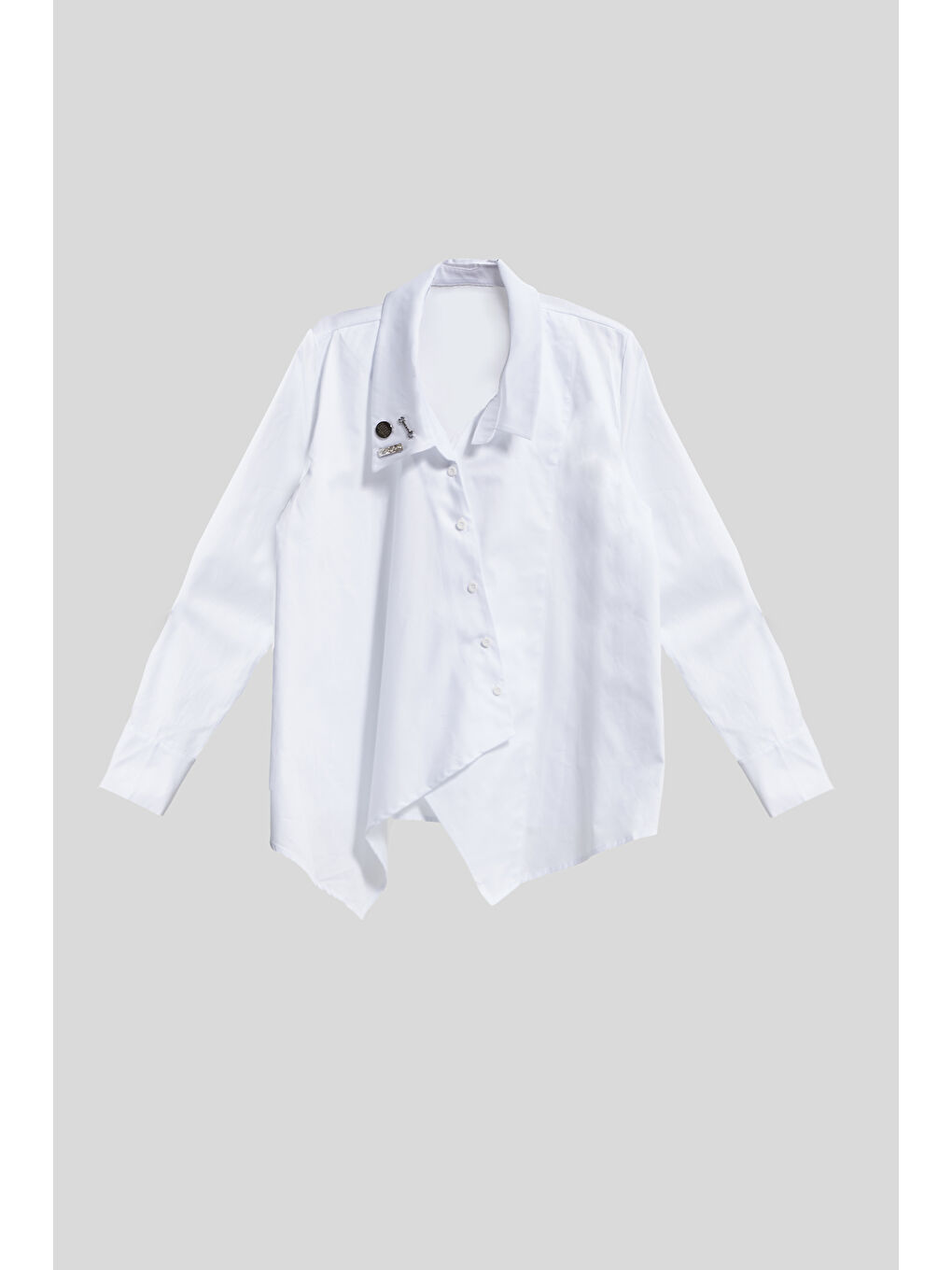 Kadın Ekru Renk Oversize Organik Dokuma Kumaş Özel Tasarım Gömlek