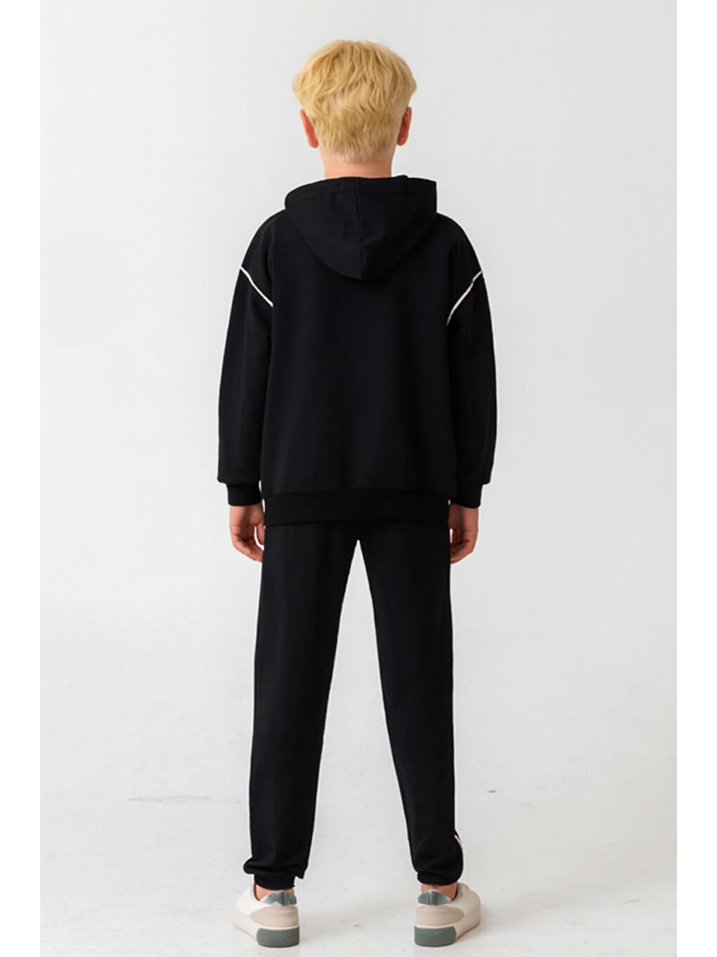 Siyah Erkek Çocuk New York  Baskılı Alt Üst Eşofman Takımı Ak7886-4