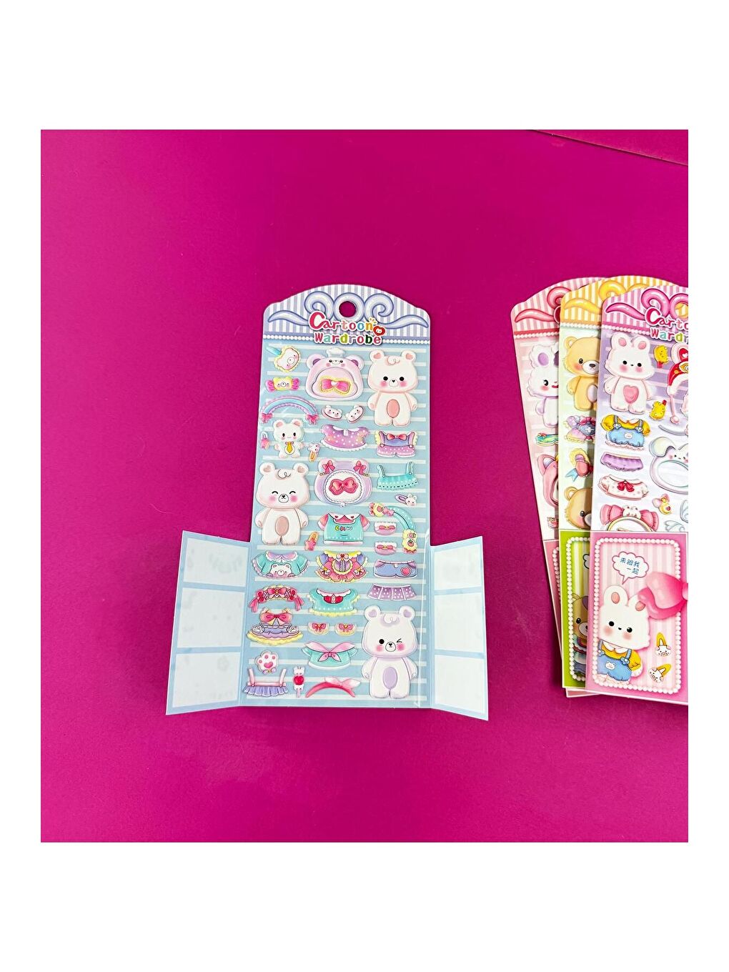 BAM HEDİYELİK EŞYA Sevimli Pofuduk Giydirme Sticker - 2