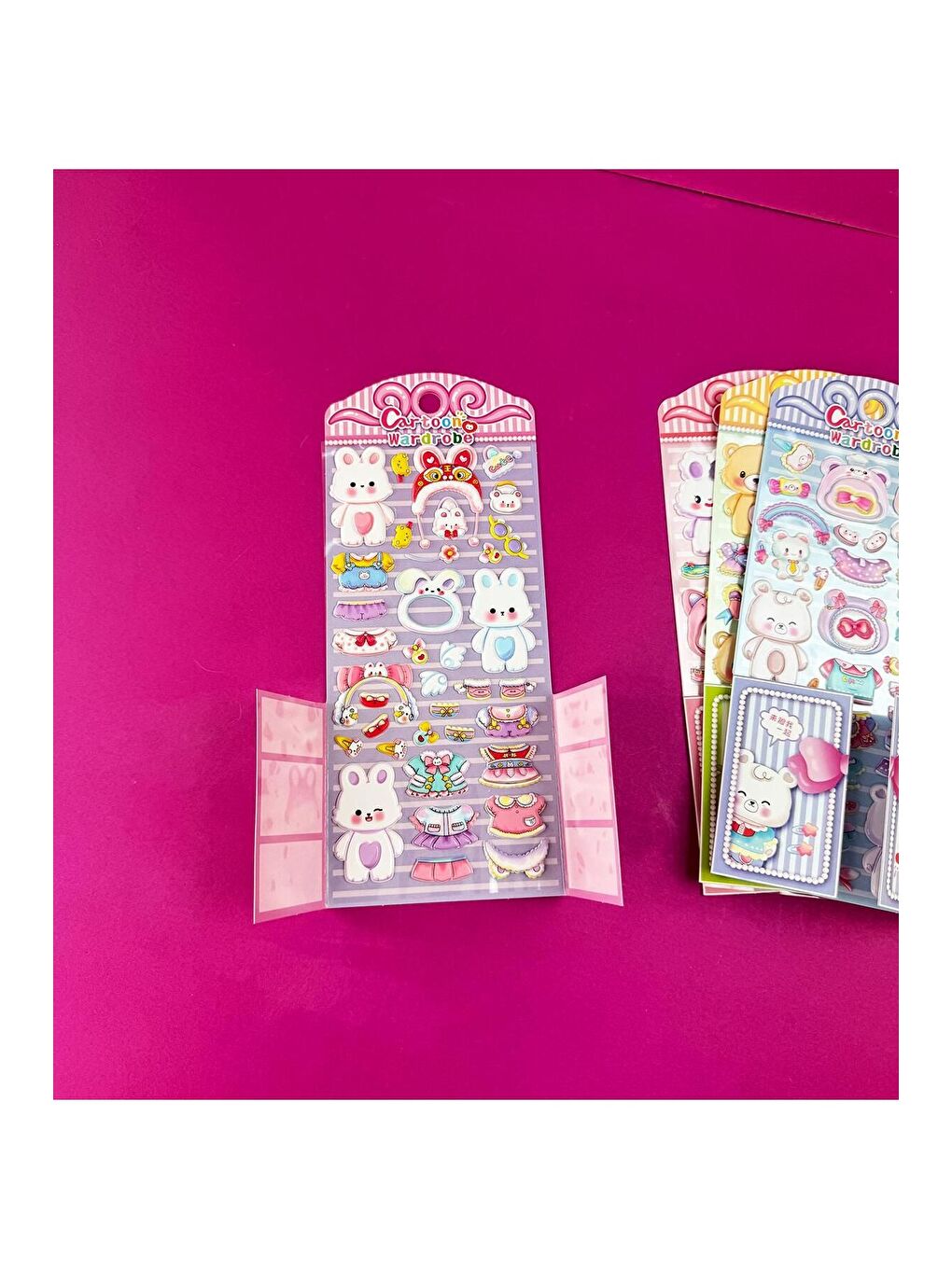 BAM HEDİYELİK EŞYA Sevimli Pofuduk Giydirme Sticker - 4