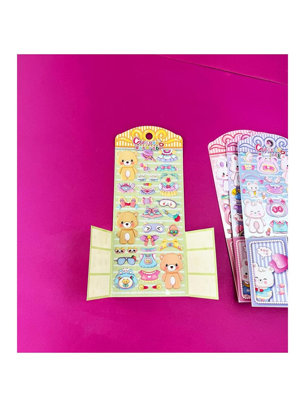 BAM HEDİYELİK EŞYA Sevimli Pofuduk Giydirme Sticker - 6