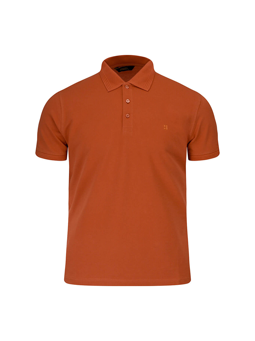 Turuncu Regular Fit Polo Yaka 100% Pamuk Tişört-1