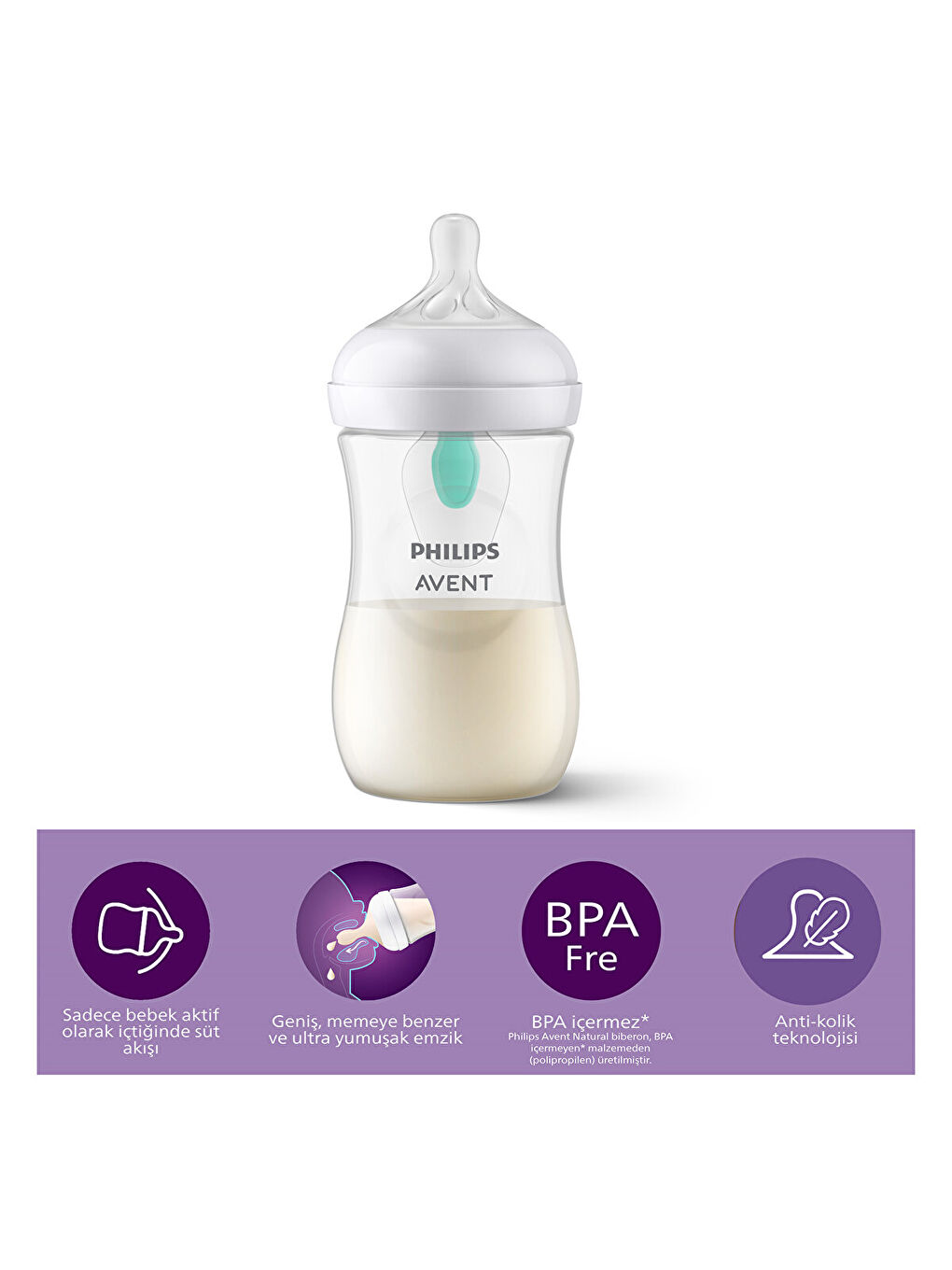 Natural Response PP Anti-Kolik Biberon 260 ml 1+ Ay-1