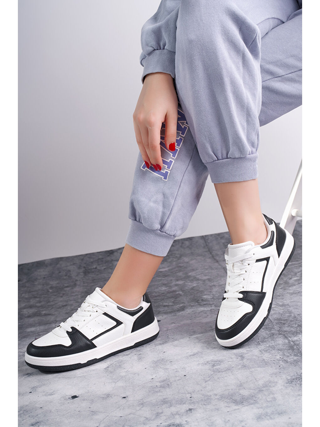 Siyah Kadın Günlük Sneaker Ayakkabı-1