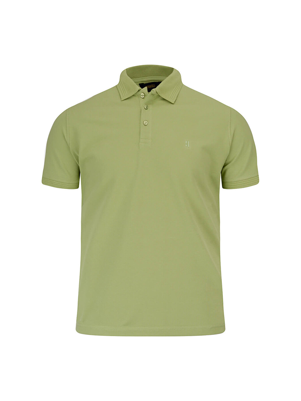 Mor Yeşil Regular Fit Polo Yaka 100% Pamuk Tişört-1