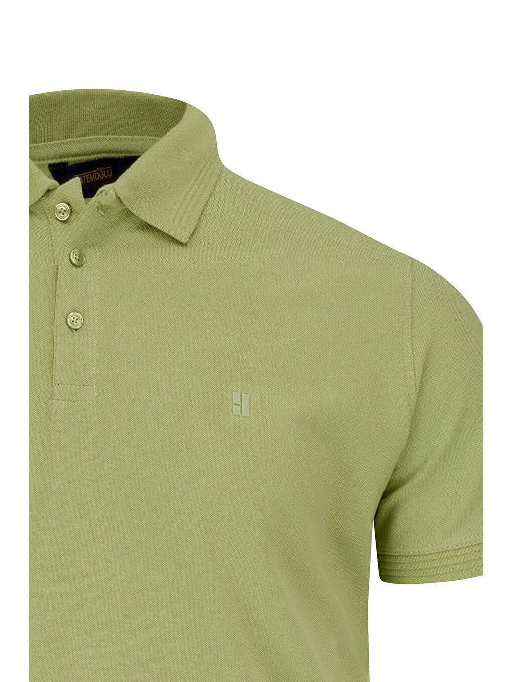 Mor Yeşil Regular Fit Polo Yaka 100% Pamuk Tişört-2