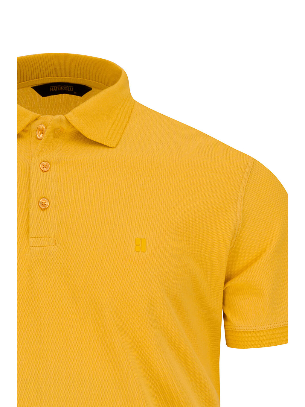 Kahverengi Sarı Regular Fit Polo Yaka 100% Pamuk Tişört-2