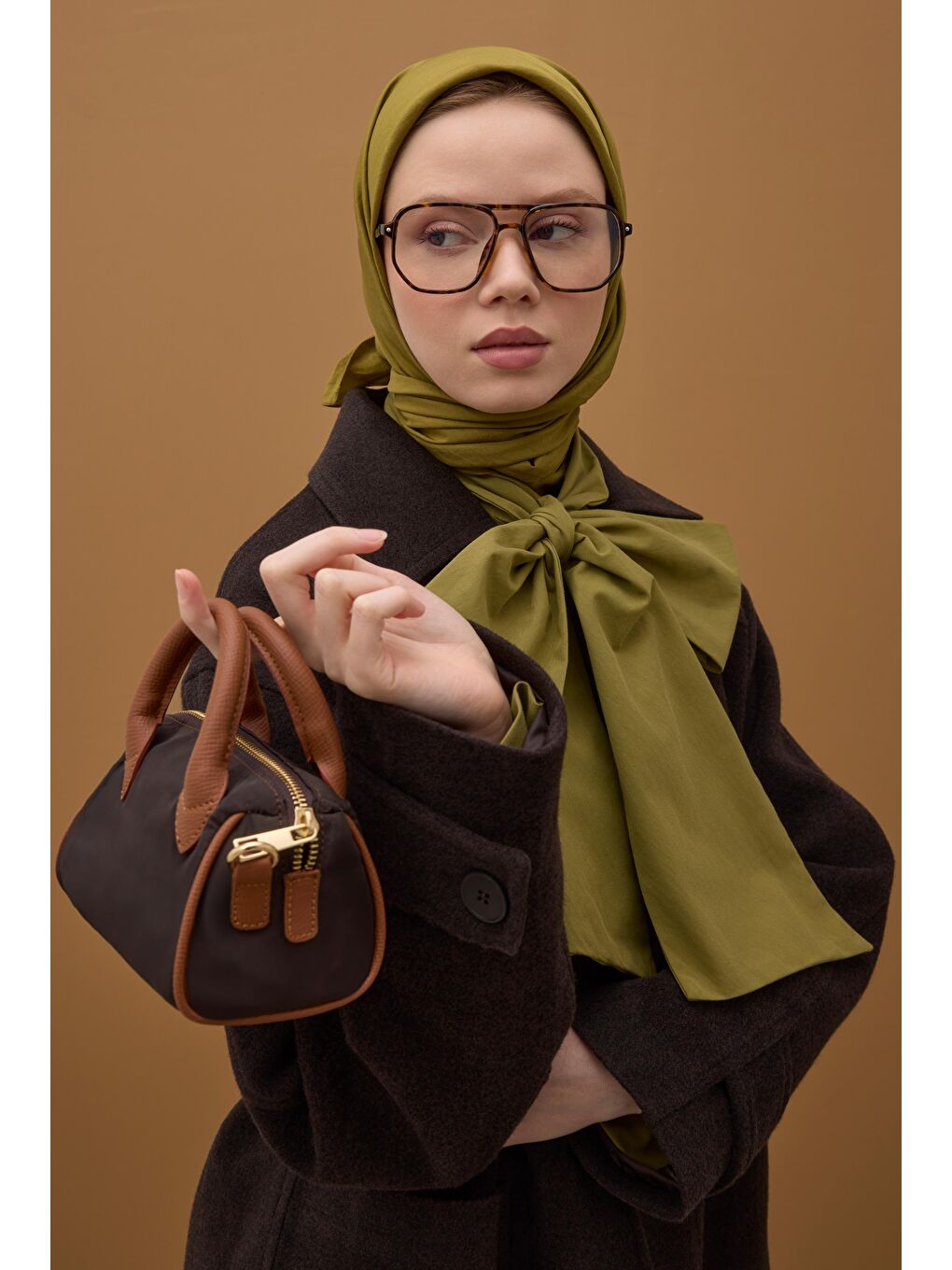 Soft Kraş Eşarp Yağ Yeşili