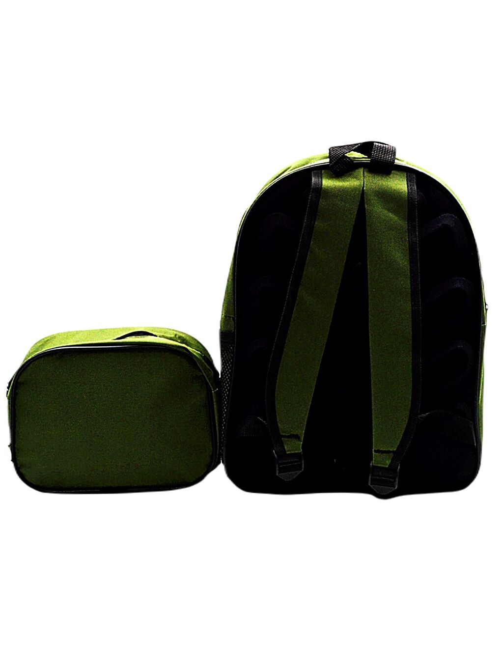 2 Bölmeli Ayıcık Okul Sırt Çantası Ve Beslenme Çantası Haki KOD:1309-1