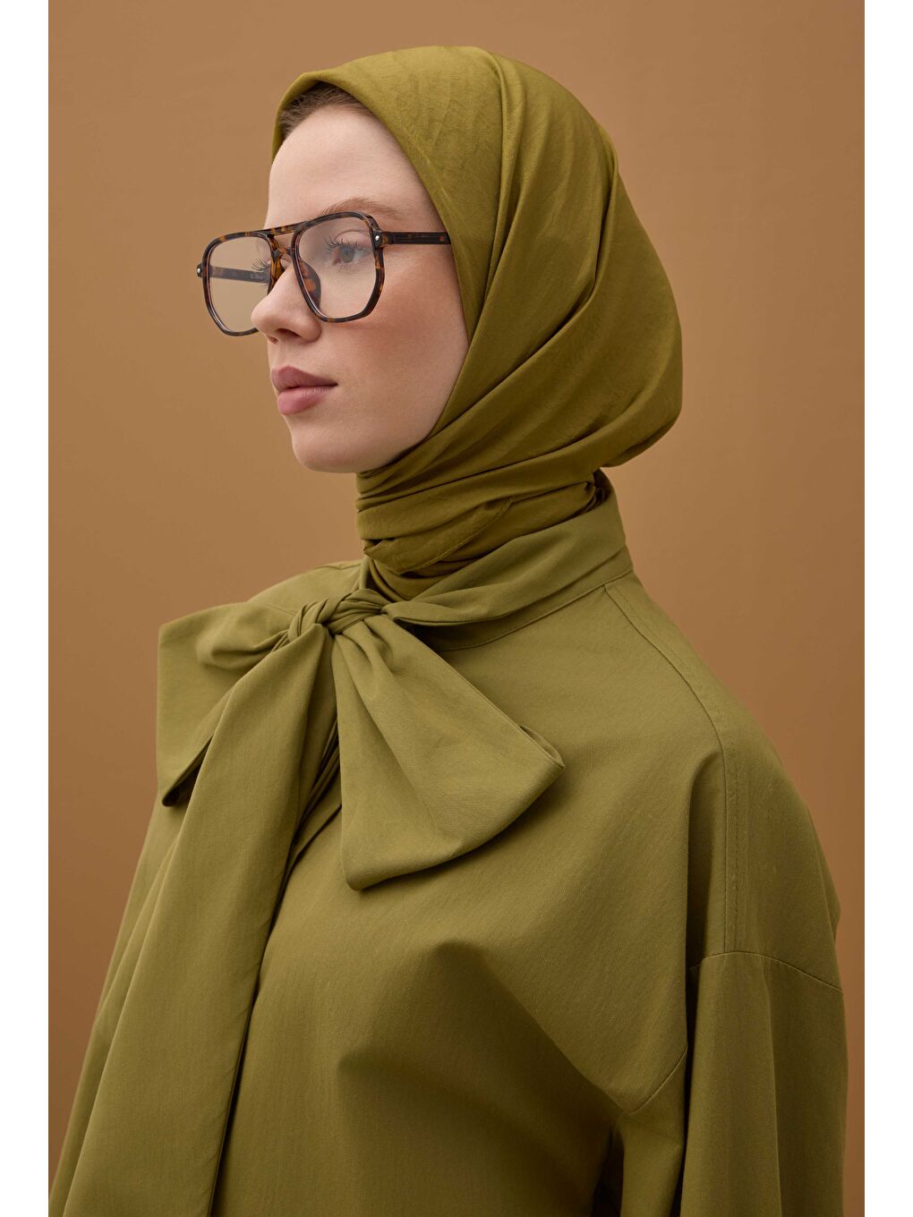 Soft Kraş Eşarp Yağ Yeşili-1