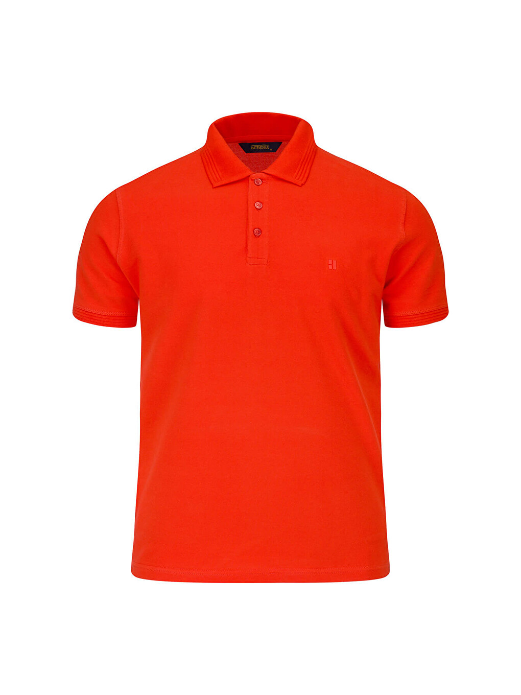 Fuşya Nar Çiçeği Regular Fit Polo Yaka 100% Pamuk Tişört-1