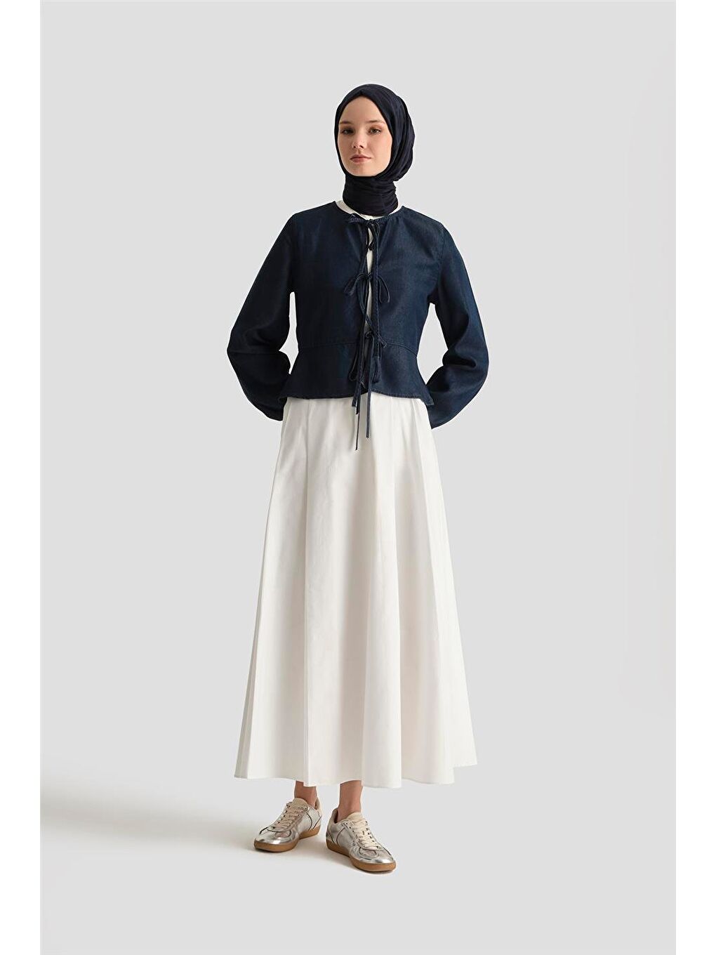 Lyocell Bluz 25Yd9127 Koyu Lacivert-1