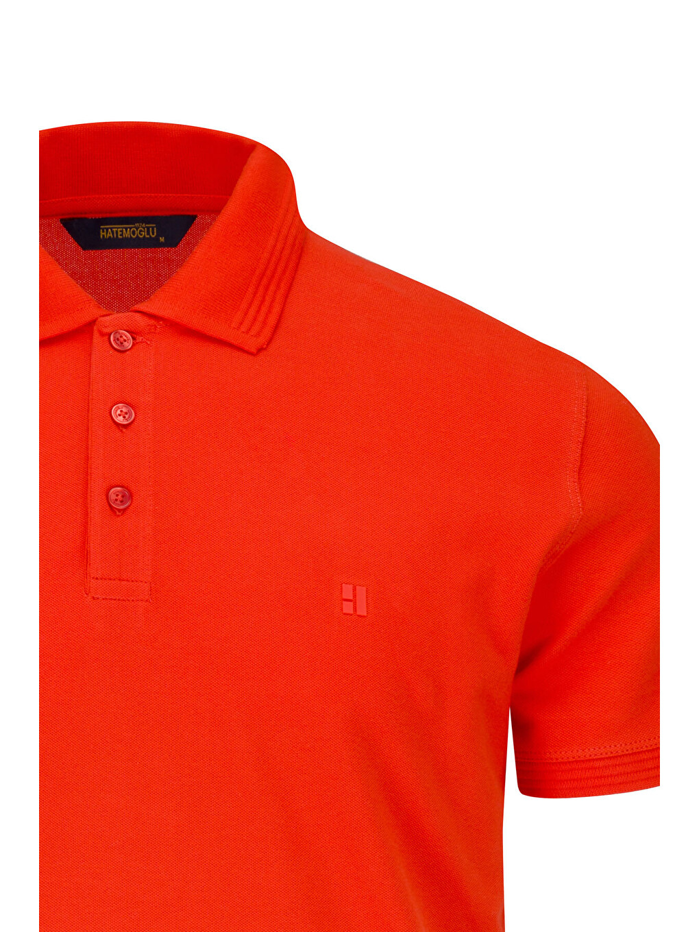 Fuşya Nar Çiçeği Regular Fit Polo Yaka 100% Pamuk Tişört-2