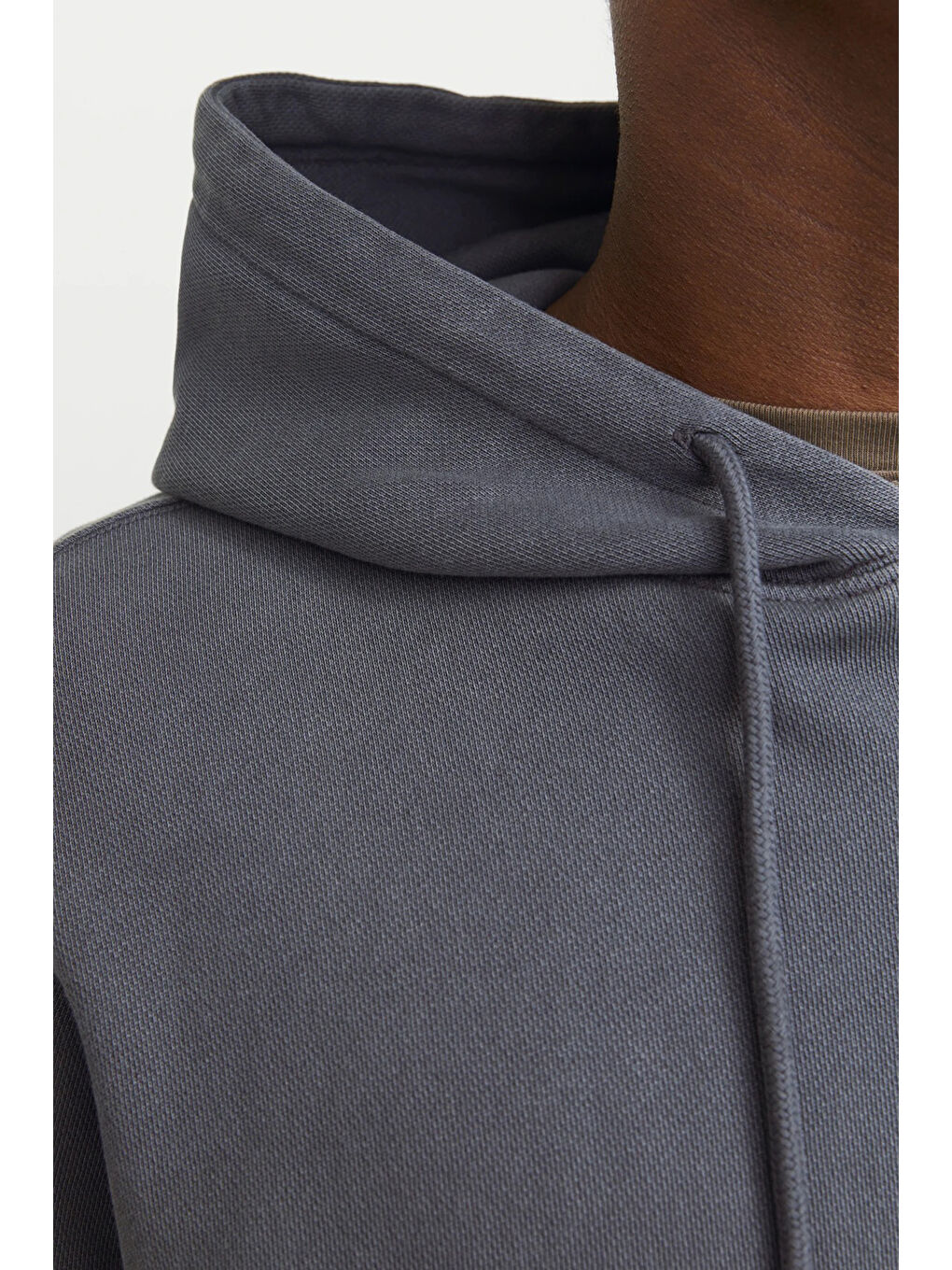 Antrasit Essentials Jjecharge Pamuklu Oversize Fit Kapüşonlu Sweat 12268272-3