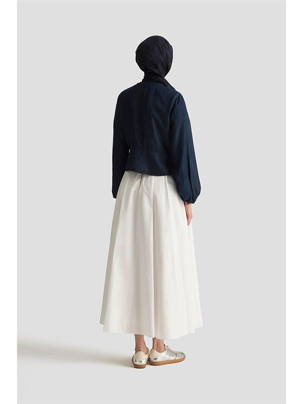 Lyocell Bluz 25Yd9127 Koyu Lacivert-4