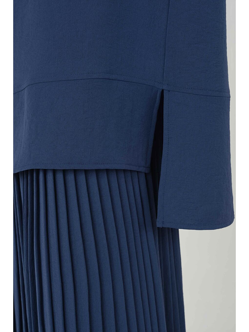 Lacivert Basic Bluz Safir-1