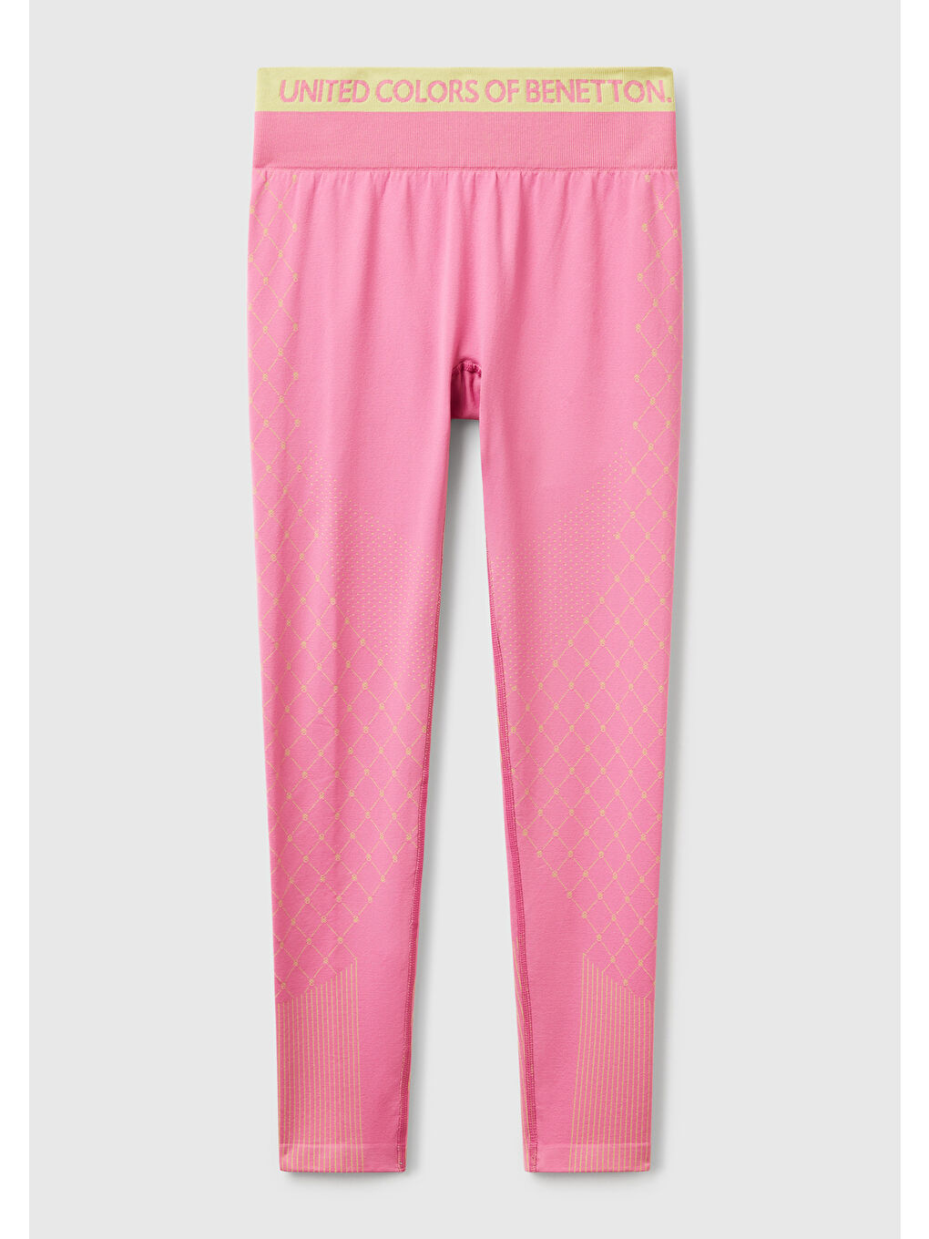 Kadın Pembe Desenli Dikişsiz Tayt-1