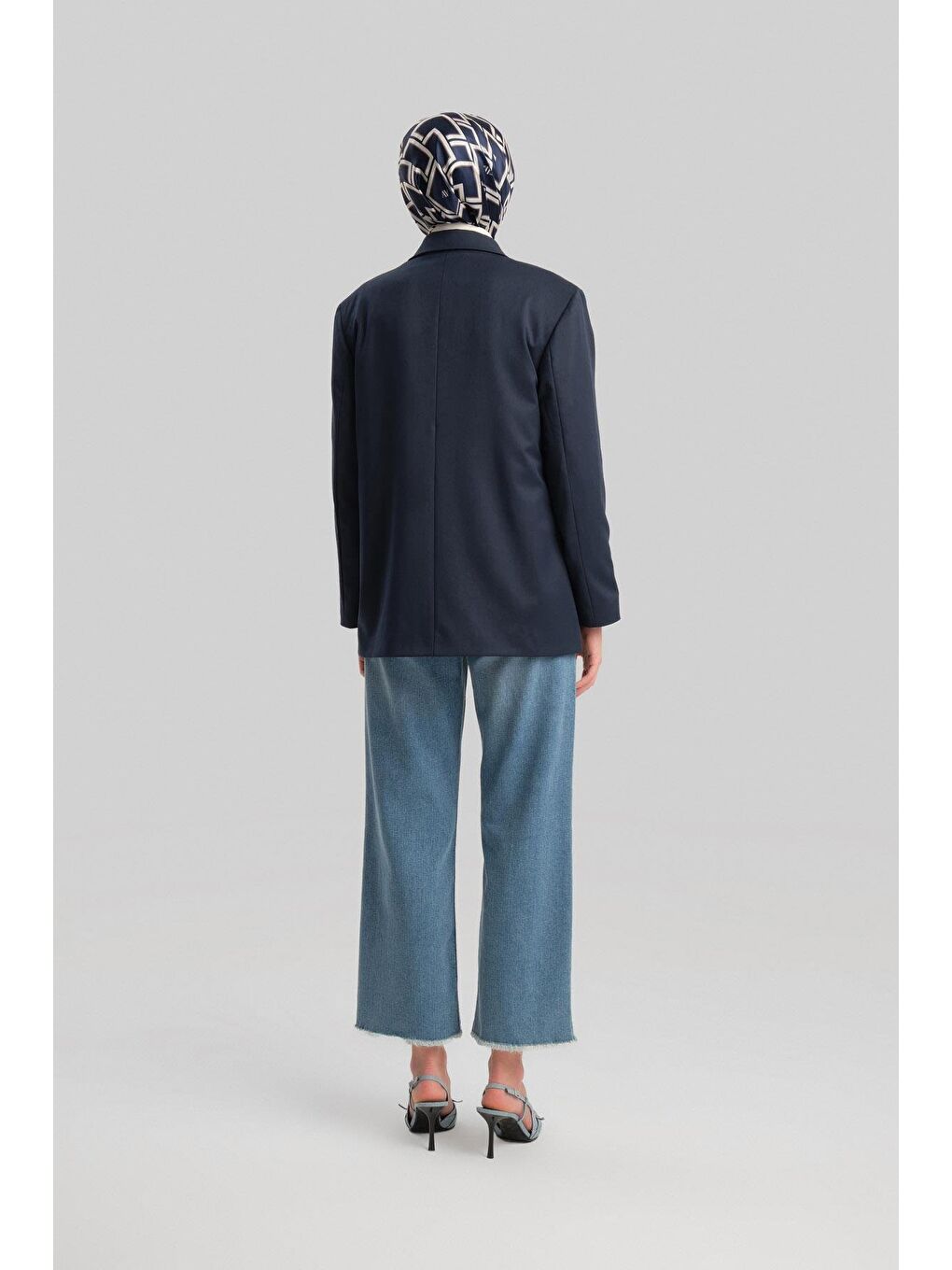 Çift Düğmeli Ceket Ort5418 Lacivert-4