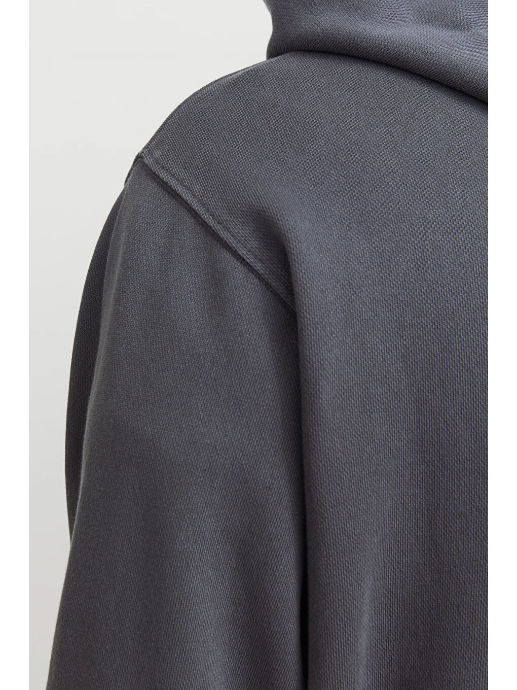 Antrasit Essentials Jjecharge Pamuklu Oversize Fit Kapüşonlu Sweat 12268272-4