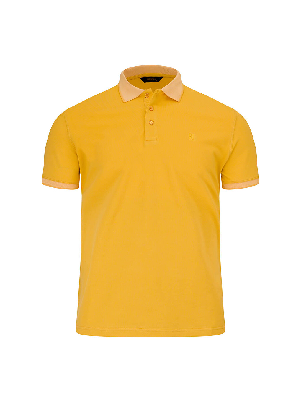 Turuncu Sarı Regular Fit Polo Yaka 100 Pamuklu Tişört-1
