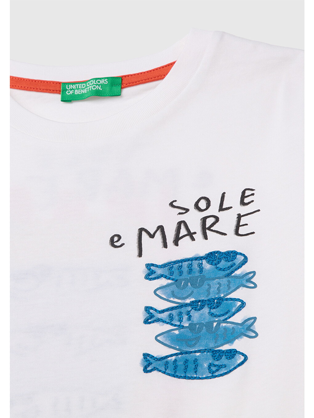 Erkek Bebek Beyaz Ön ve Arka Baskı İşleme Detaylı T-Shirt-2