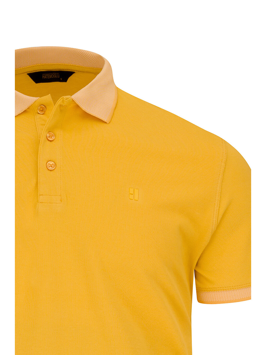 Turuncu Sarı Regular Fit Polo Yaka 100 Pamuklu Tişört-2