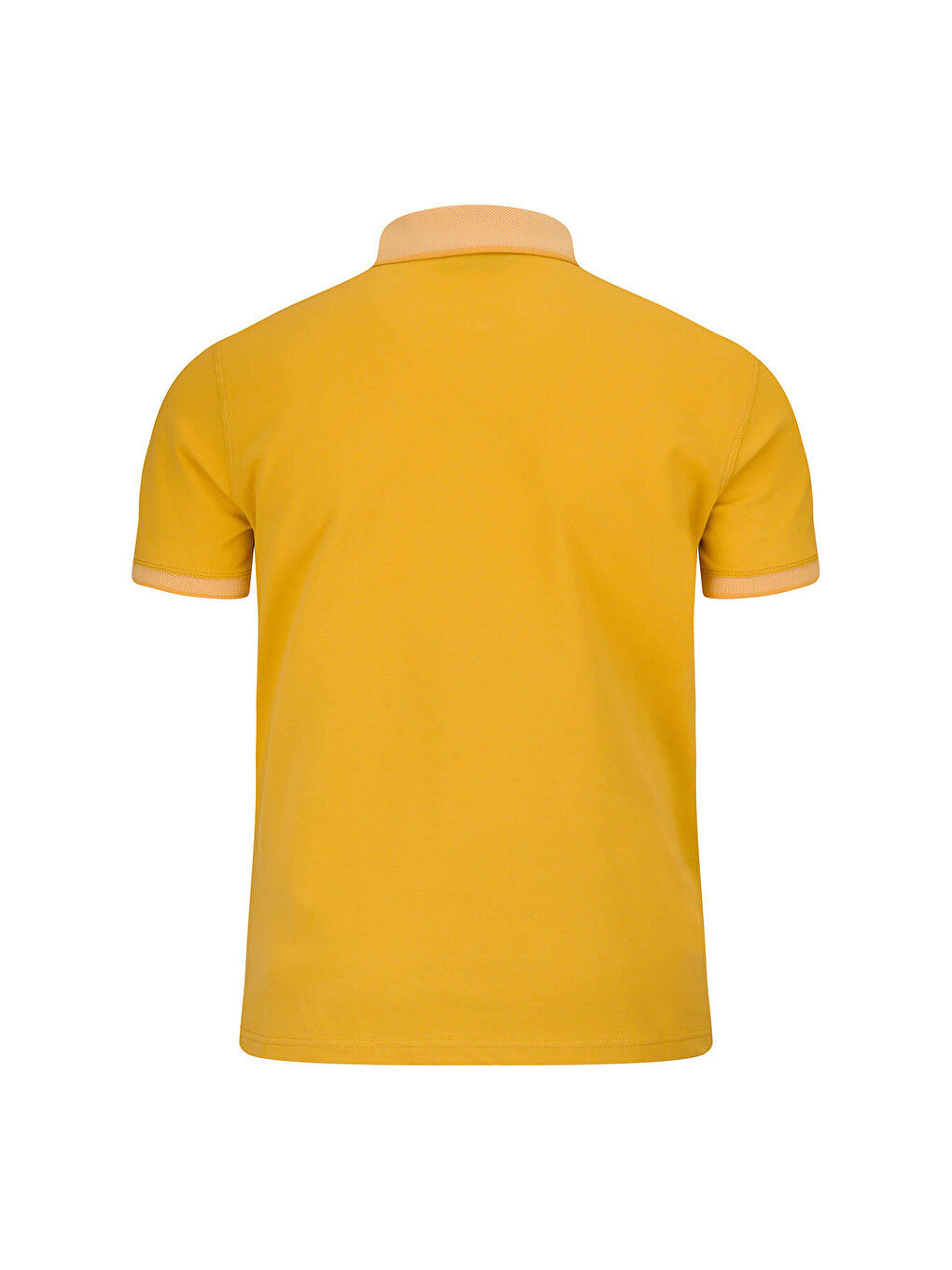 Turuncu Sarı Regular Fit Polo Yaka 100 Pamuklu Tişört-3