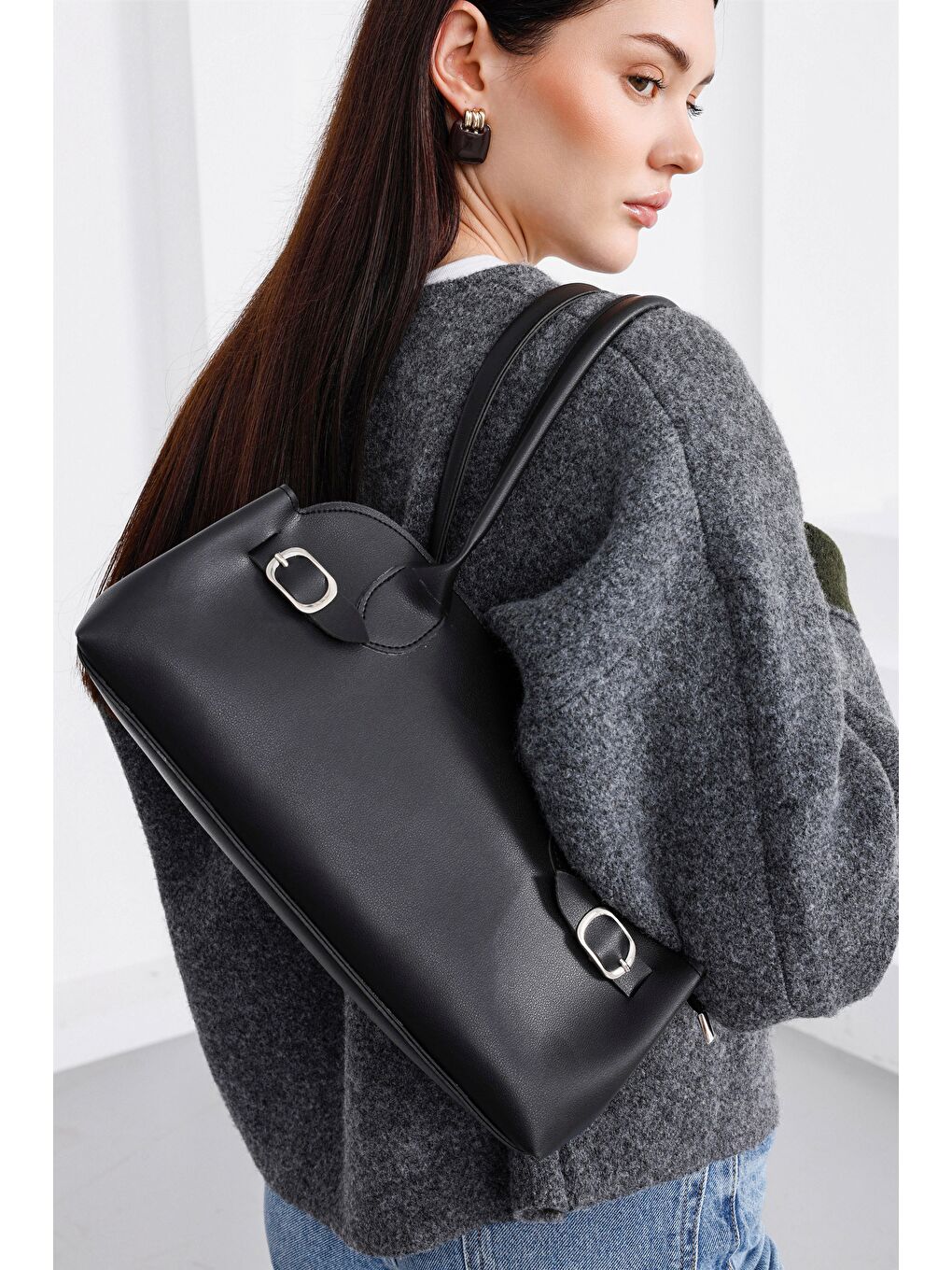 Andiamo Vintage Baget Çanta Siyah-1