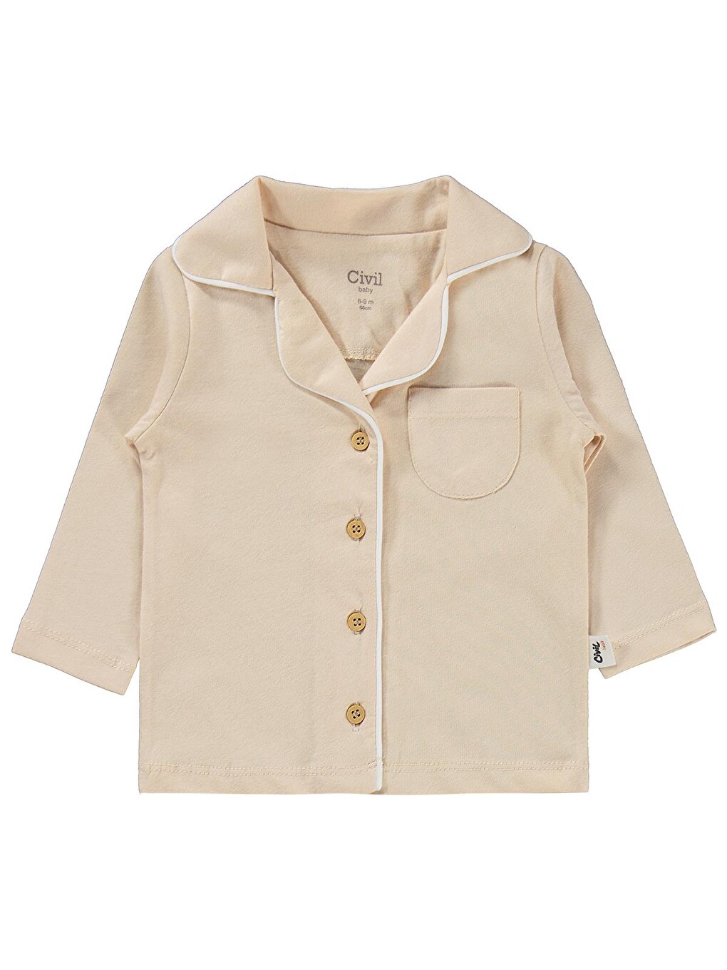 Baby Basic 6-18 Ay Pijama Takımı - Kahverengi-1