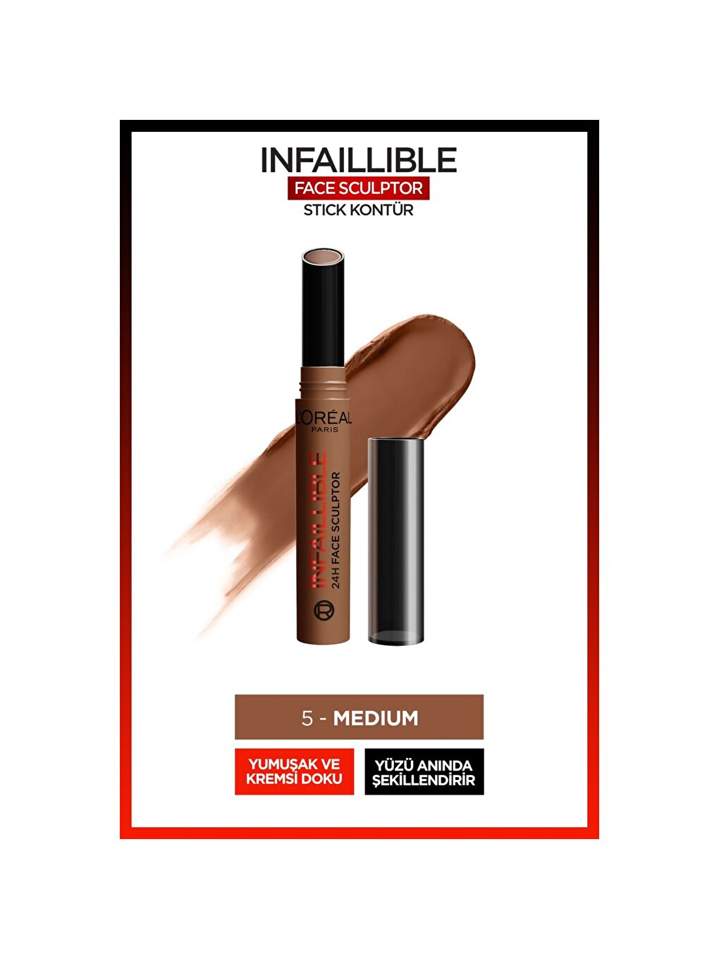 L'Oréal Paris Infaillible Face Sculpter Stick Kontür - Medium-6