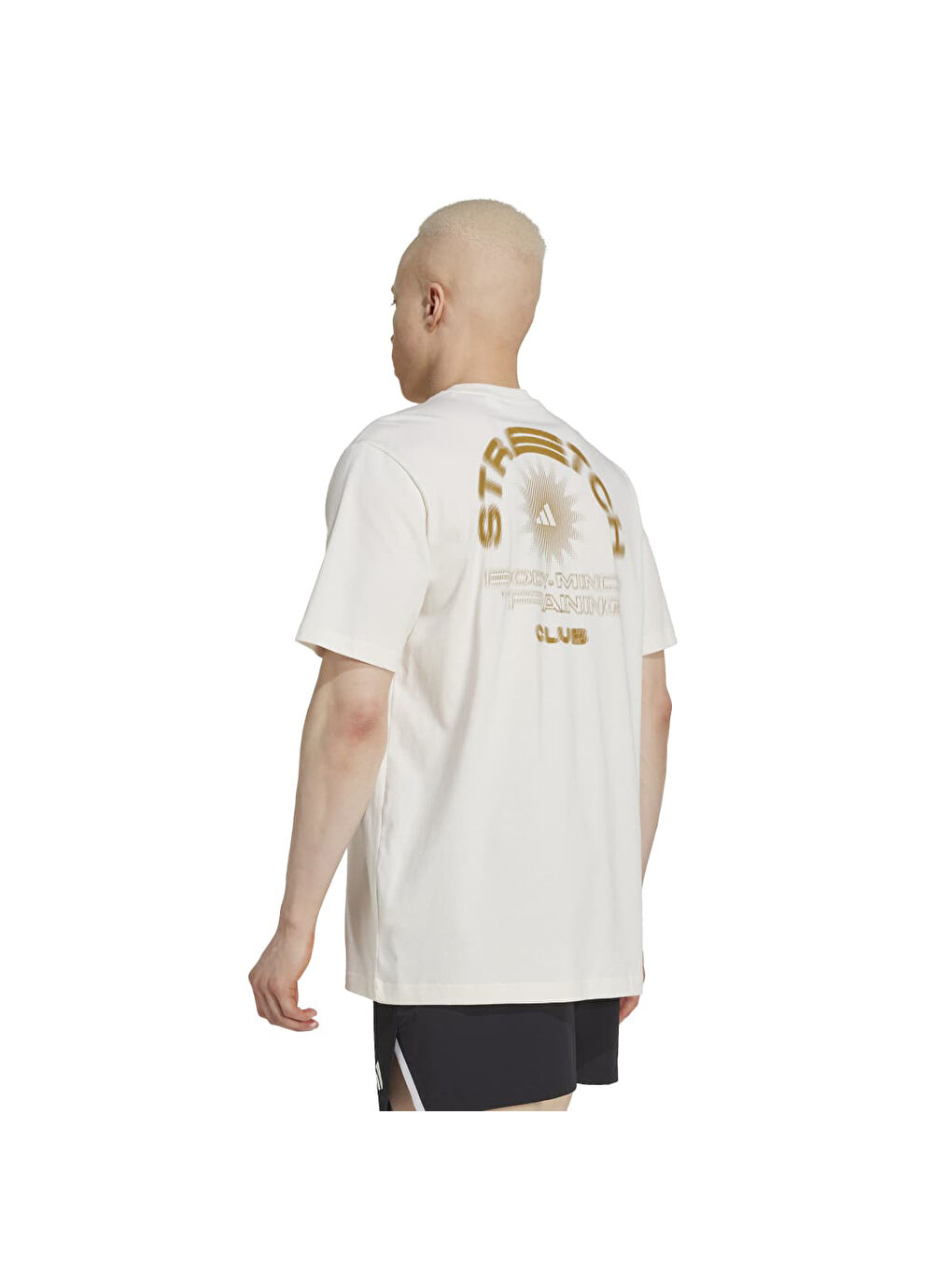 Training Yoga Body Mind Stretch Graphic Erkek Beyaz Tişört-1