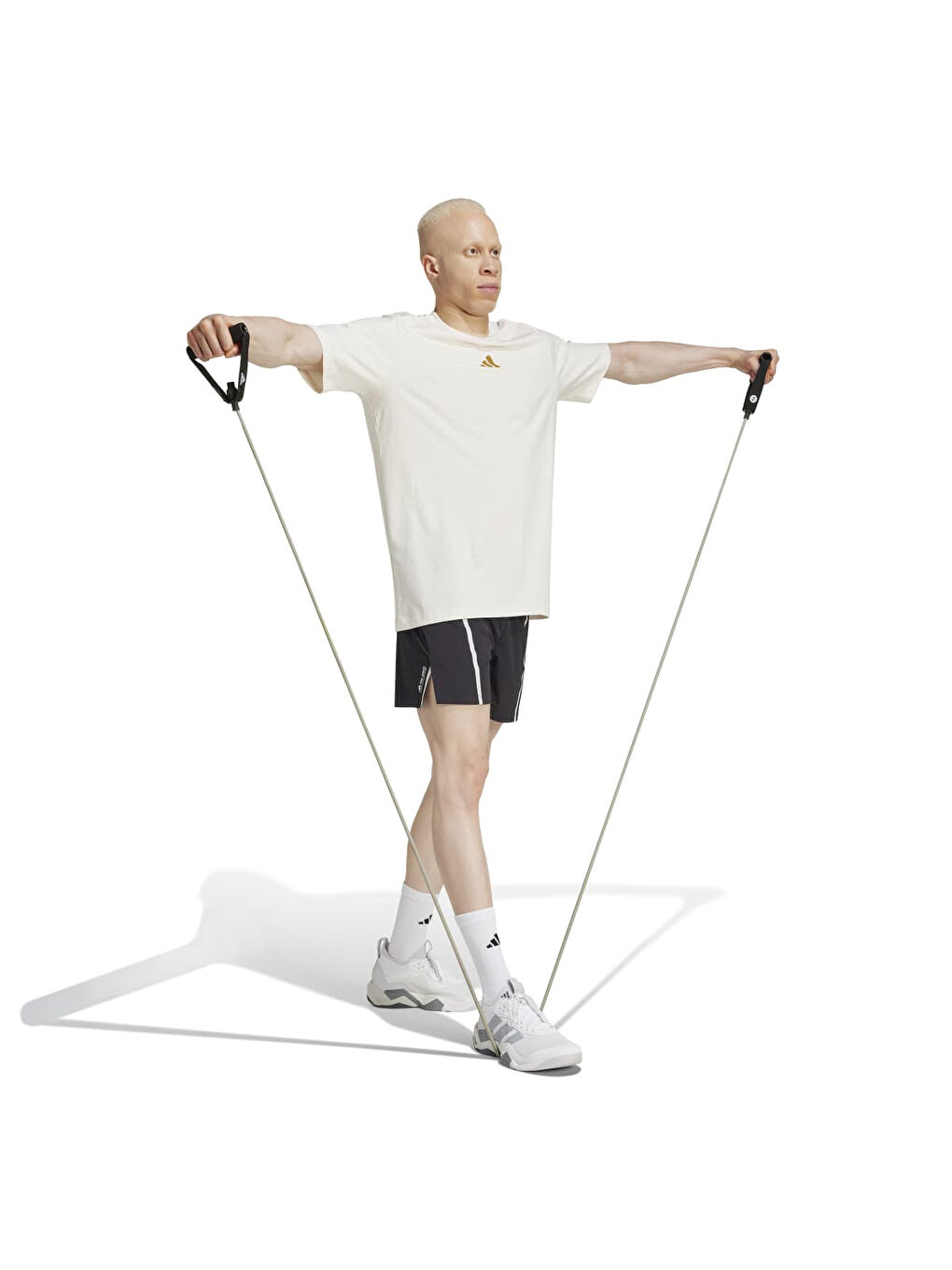 Training Yoga Body Mind Stretch Graphic Erkek Beyaz Tişört-2