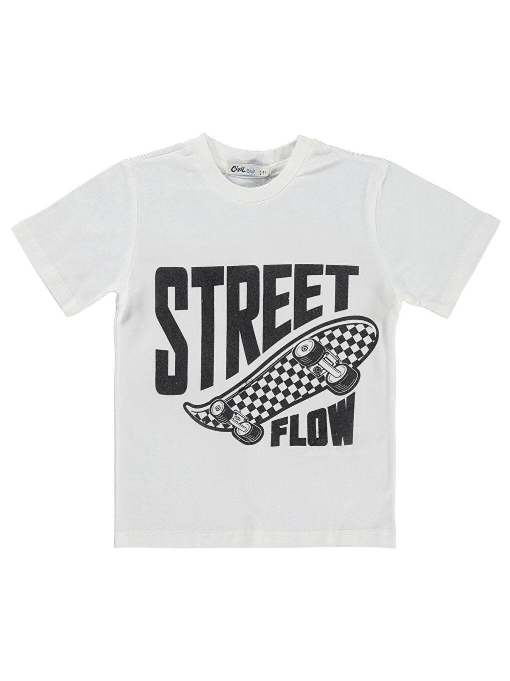 Boys Çift Cepli Tişörtlü 2-5 Yaş Gömlek - Siyah-1