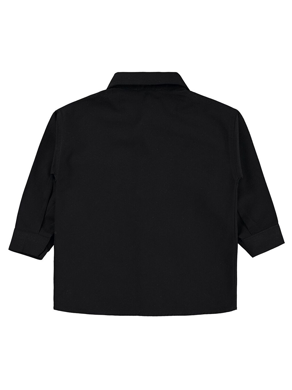 Boys Çift Cepli Tişörtlü 2-5 Yaş Gömlek - Siyah-2