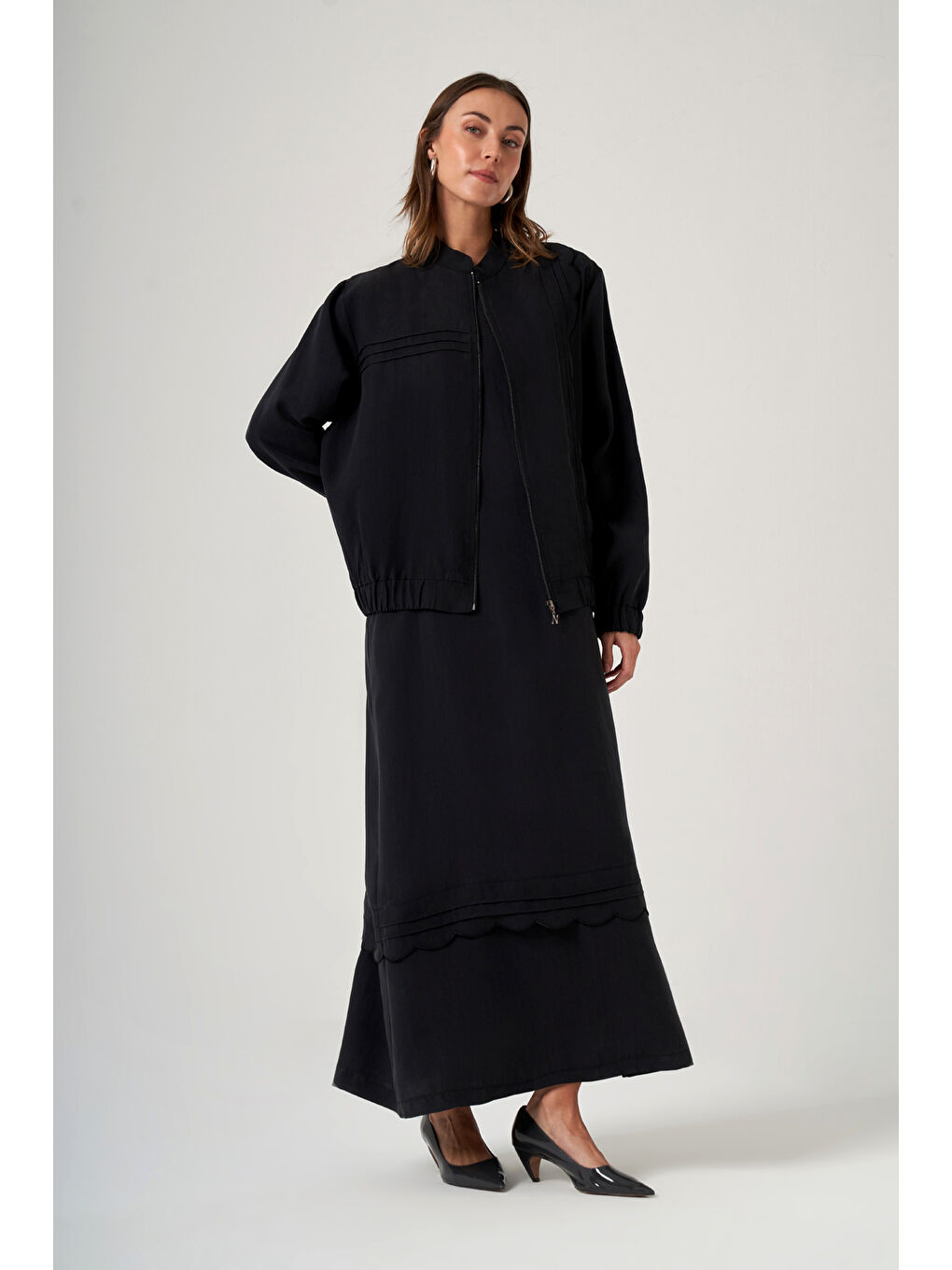 İç Elbise Ceket İkili Takım 1047 Siyah