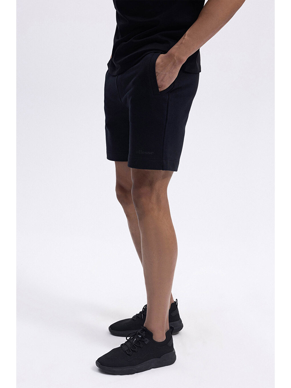 Siyah Pamuklu Regular Fit Logolu Short EM1351-BK-1