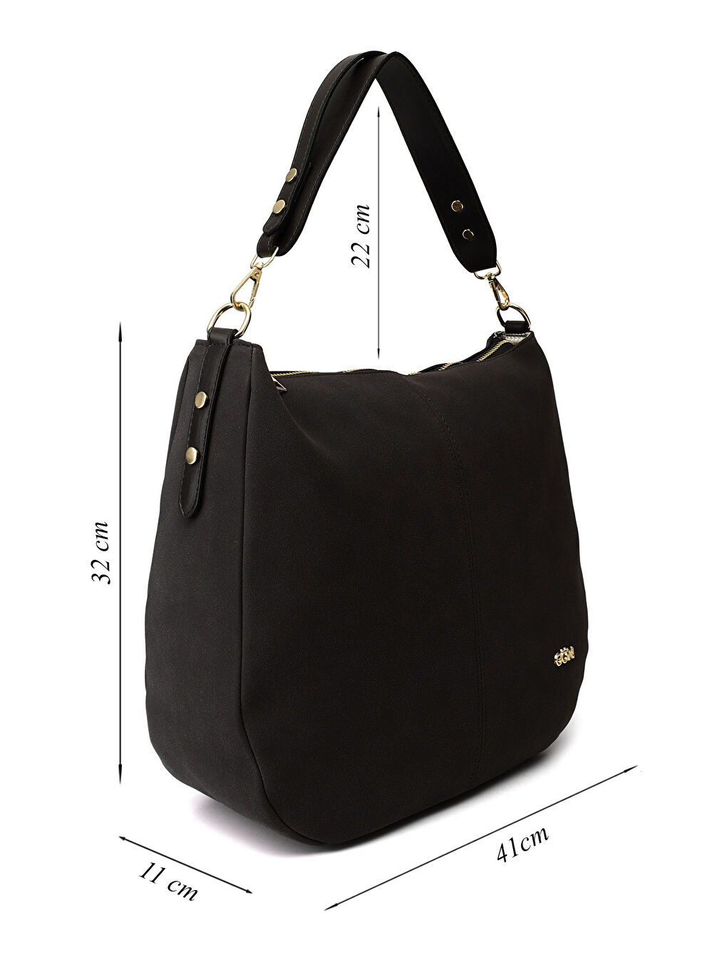 Siyah Kadın SİYAH MELANJ El Ve Omuz Çantası-1