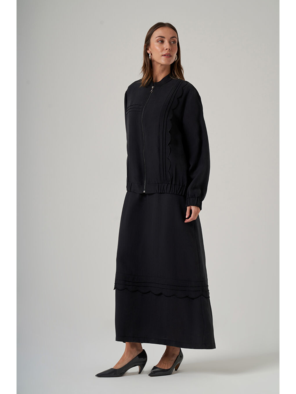 İç Elbise Ceket İkili Takım 1047 Siyah-2