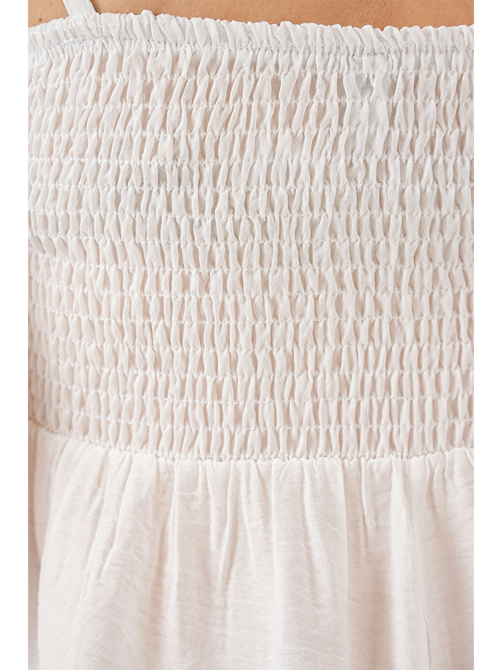 Kadın Askılı Ayrobin Elbise 2565 - Beyaz-4