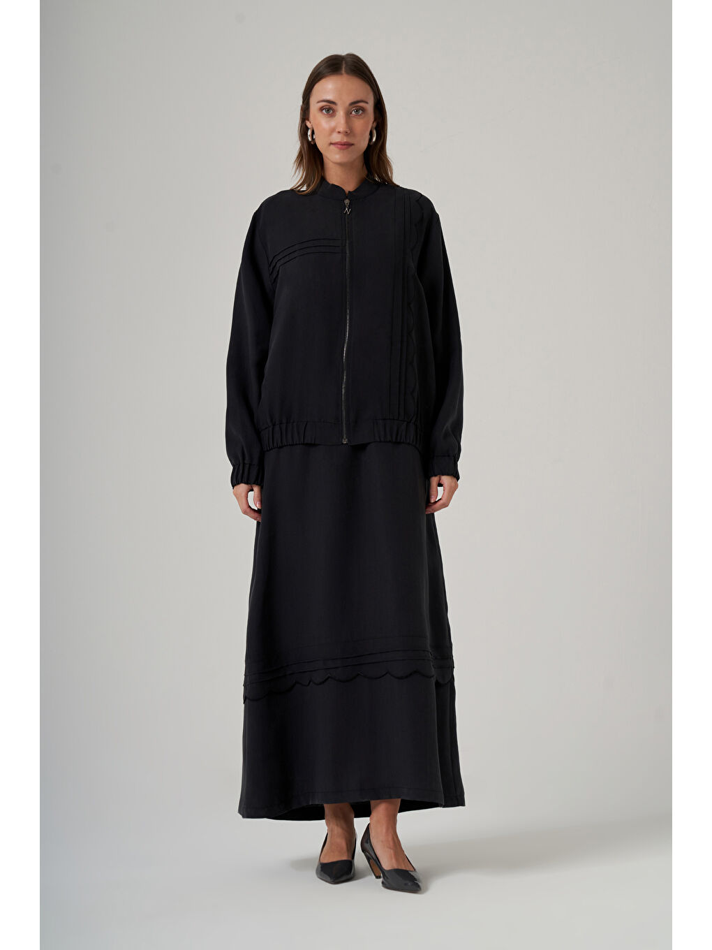 İç Elbise Ceket İkili Takım 1047 Siyah-4