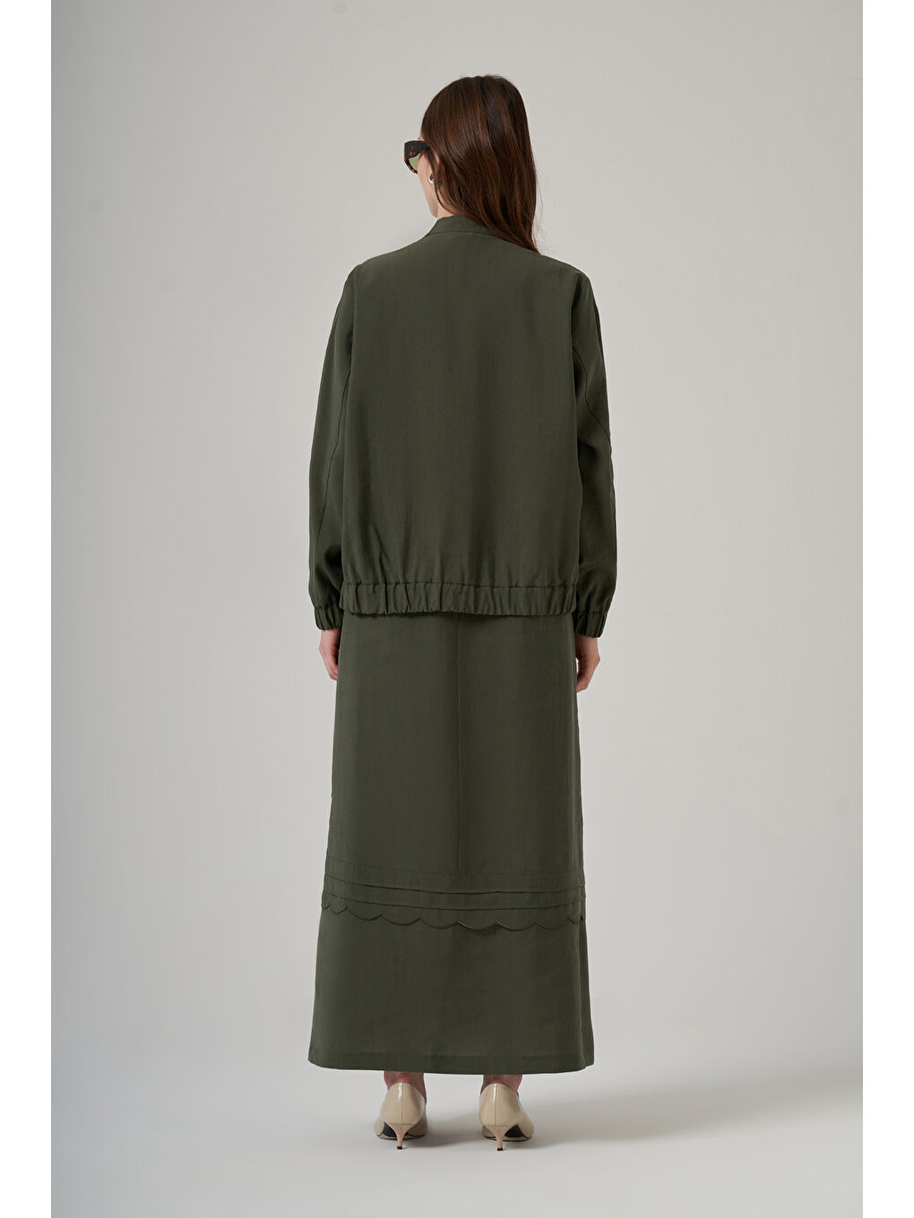 İç Elbise Ceket İkili Takım 1047 Yeşil-3