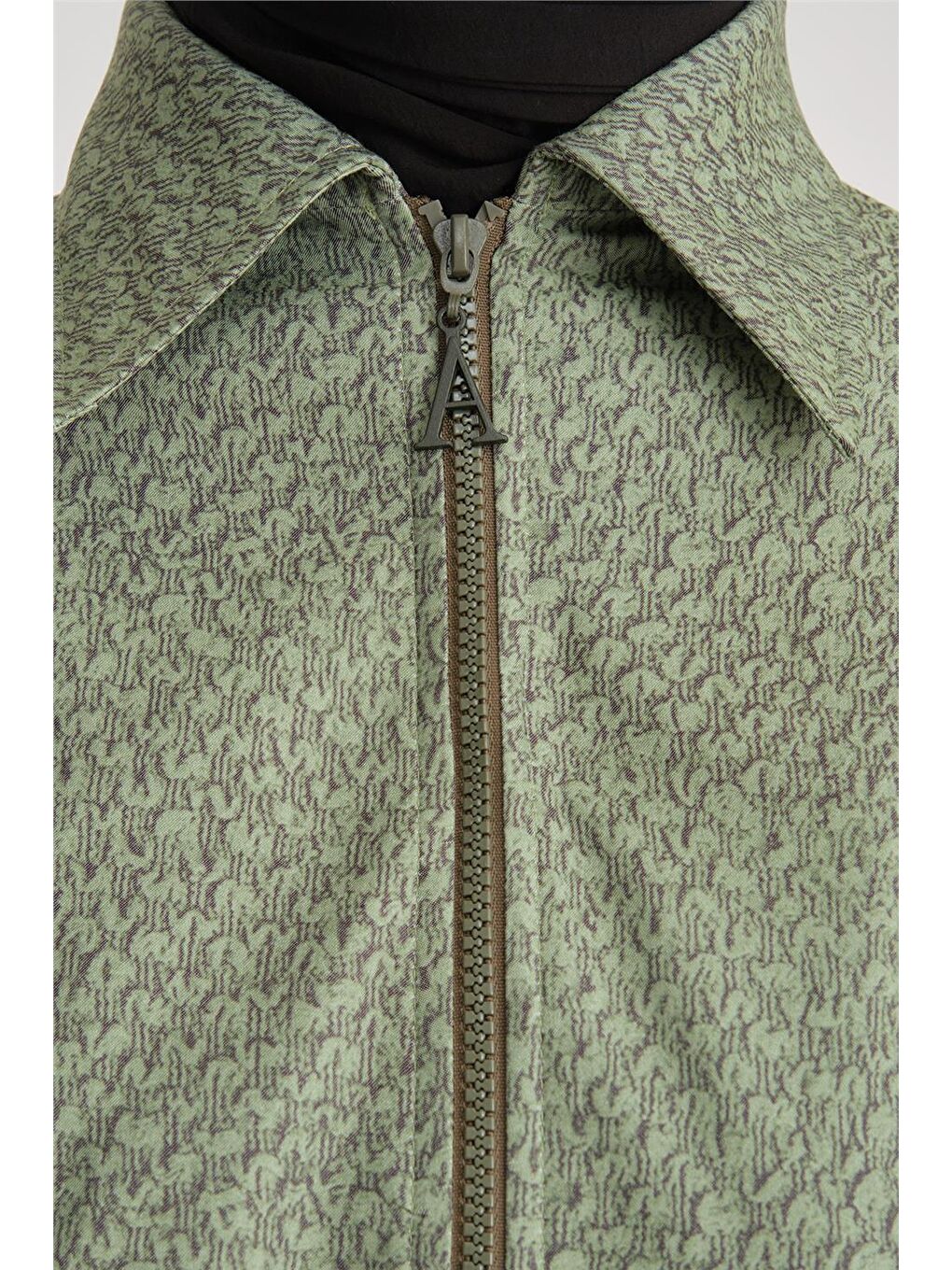 Baskılı Bomber Ceket 24Y5507 Yeşil-6