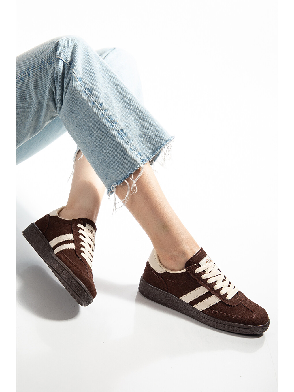 Kahverengi Kaatte Günlük Ortopedik Kadın Sneaker Spor Ayakkabı-3
